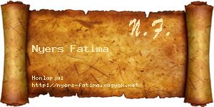 Nyers Fatima névjegykártya